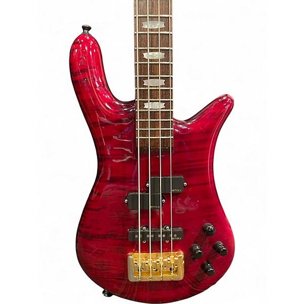Used Spector Euro4 LT Fiesta Red Electric Bass Guitar