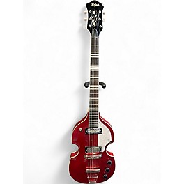 Used Hofner Ignition Series Candy Apple Red Hollow Body Electric Guitar