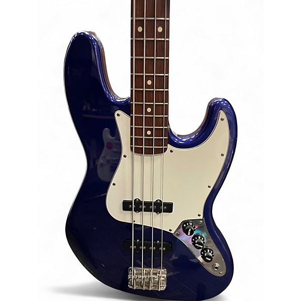Used Fender Standard Jazz Bass Metallic Aqua Marine Electric Bass Guitar