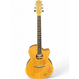 Used Luna Henna Oasis Series II Natural Acoustic Electric Guitar