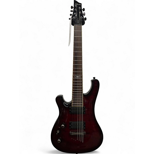 Used Schecter Guitar Research 007 ELITE LH Chrome Red Electric Guitar