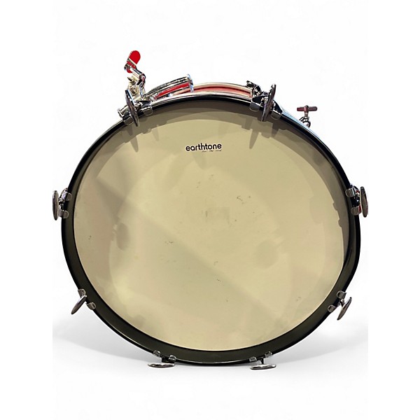 Used Gretsch Drums 3 Piece Round Badge Candy Apple Red Drum Kit
