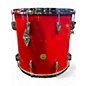 Used Gretsch Drums 3 Piece Round Badge Candy Apple Red Drum Kit