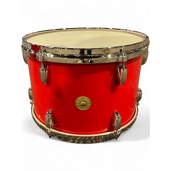 Used Gretsch Drums 3 Piece Round Badge Candy Apple Red Drum Kit
