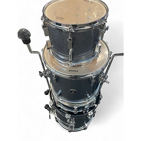 Used SONOR 4 Piece SAFARI BLUE SPARKLE Drum Kit