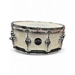 Used DW 5.5X14 Performance Series Snare Pearl White Drum