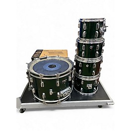 Used Pearl 5 Piece drum kit Green Drum Kit
