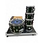 Used Pearl 5 Piece drum kit Green Drum Kit thumbnail