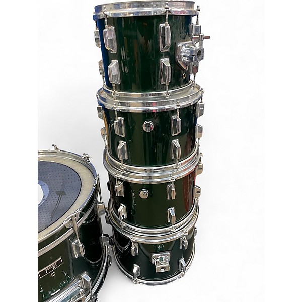 Used Pearl 5 Piece drum kit Green Drum Kit