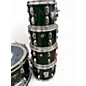 Used Pearl 5 Piece drum kit Green Drum Kit