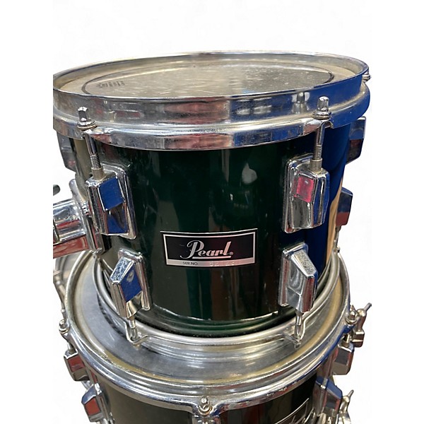 Used Pearl 5 Piece drum kit Green Drum Kit