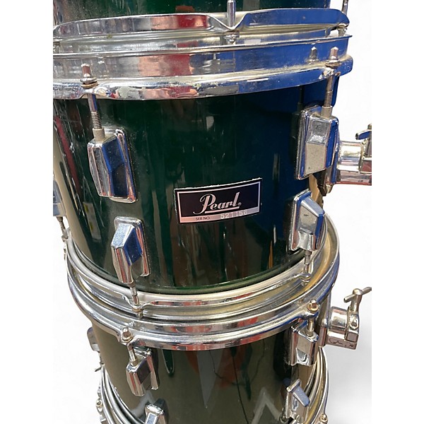 Used Pearl 5 Piece drum kit Green Drum Kit
