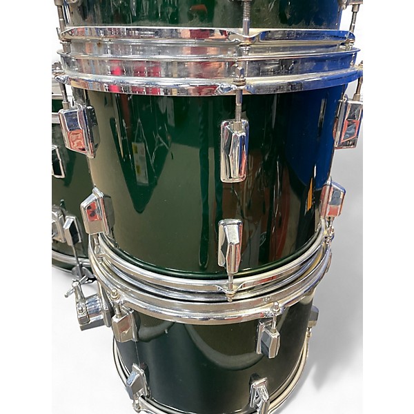 Used Pearl 5 Piece drum kit Green Drum Kit