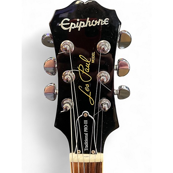 Used Epiphone Les Paul Traditional PRO III Gold Solid Body Electric Guitar