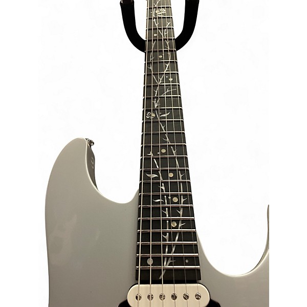 Used 2024 Ibanez SINATURE TIM HENSON TOD10 CLASSIC SILVER Solid Body Electric Guitar