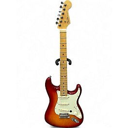 Used 2016 Fender American Deluxe Stratocaster Cherry Sunburst Solid Body Electric Guitar