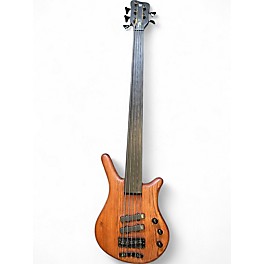 Vintage 1990s Warwick Thumb 5 String Neck Thru Fretless Natural Transparent Satin Electric Bass Guitar