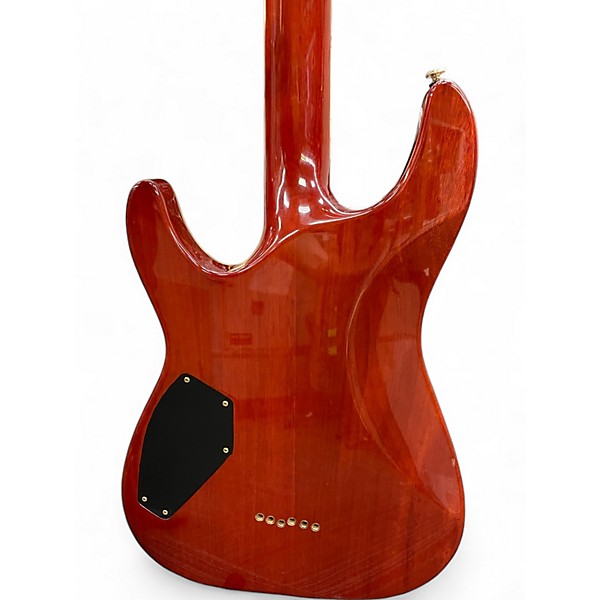 Used Schecter C-1 Elite Trans Amber Solid Body Electric Guitar