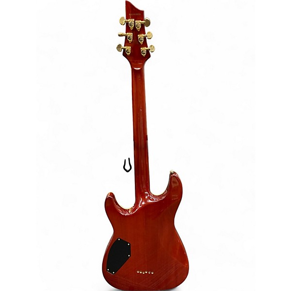Used Schecter C-1 Elite Trans Amber Solid Body Electric Guitar