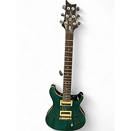 Used PRS SE CUSTOM TEAL FLAME Solid Body Electric Guitar