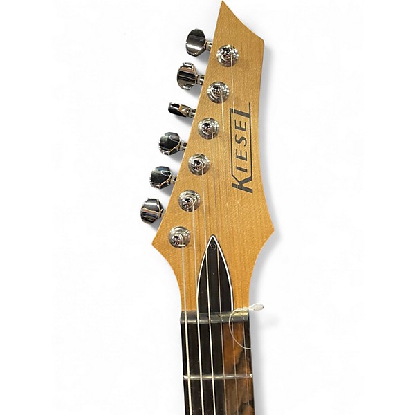 Used Kiesel ARIES 6 DEEP BLACK OVER FLAME Solid Body Electric Guitar