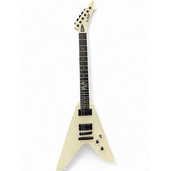 Used ESP LTD James Hetfield Signature Vulture  White Solid Body Electric Guitar