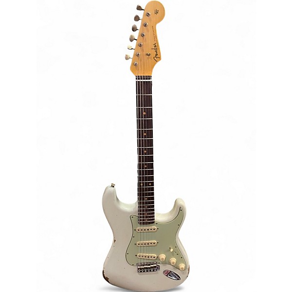Used Fender 1962 Relic Stratocaster AGED OLYMPIC WHITE Solid Body Electric Guitar