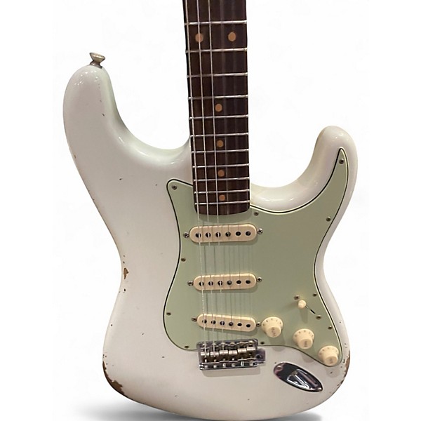 Used Fender 1962 Relic Stratocaster AGED OLYMPIC WHITE Solid Body Electric Guitar