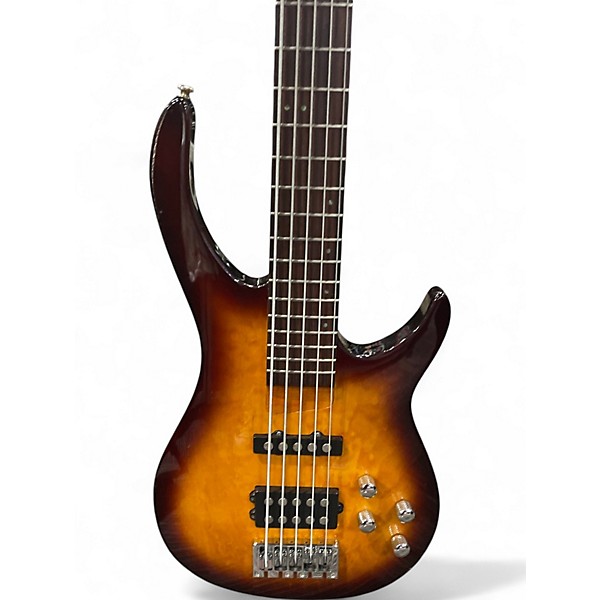 Used Rogue LX405 Pro Amber Burst Electric Bass Guitar