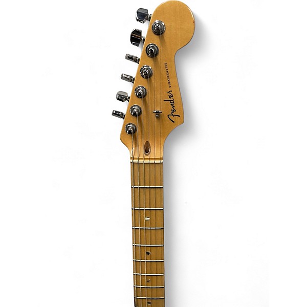 Used 2008 Fender American Deluxe Stratocaster Black Pearl Solid Body Electric Guitar
