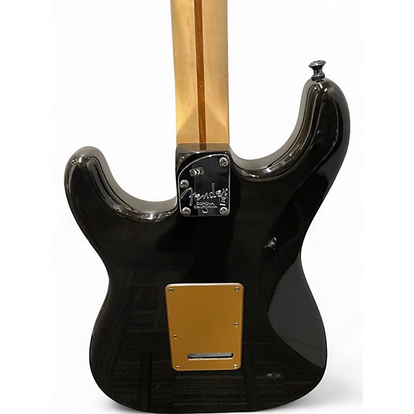 Used 2008 Fender American Deluxe Stratocaster Black Pearl Solid Body Electric Guitar