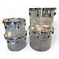 Vintage 1970s Ludwig 5 Piece Quadraplus Clear Vistalite Drum Kit