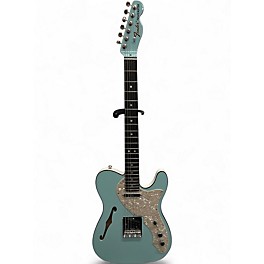Used 2019 Fender American Elite Thinline Telecaster Daphne Blue Hollow Body Electric Guitar