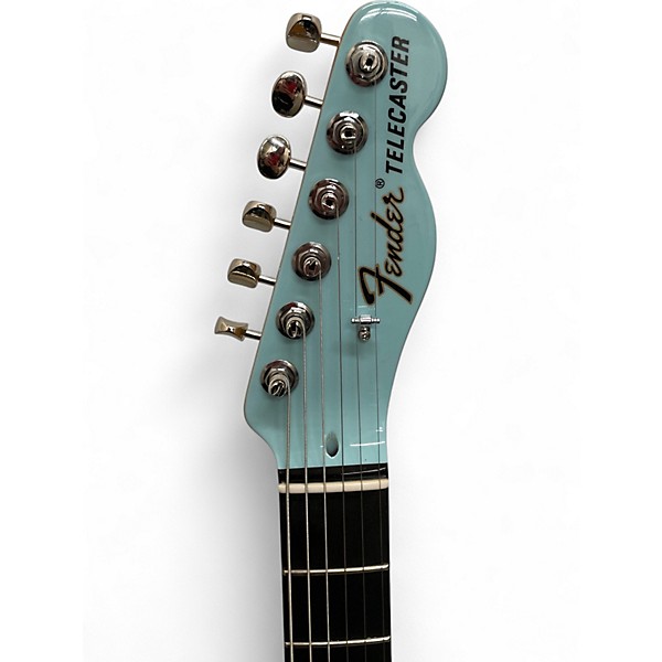 Used 2019 Fender American Elite Thinline Telecaster Daphne Blue Hollow Body Electric Guitar