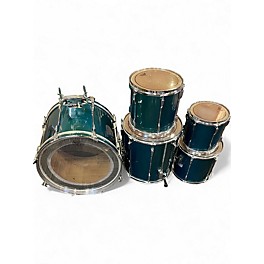 Vintage 1990s TAMA 5 Piece ROCKSTAR DX Turquoise Drum Kit