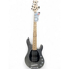 Used Ernie Ball Music Man Sterling 5 String Silver Sparkle Electric Bass Guitar