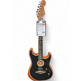 Used Fender American Acoustasonic Stratocaster Black Acoustic Electric Guitar