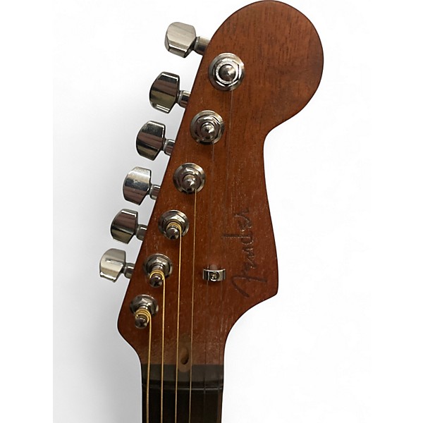 Used Fender American Acoustasonic Telecaster Brown Acoustic Electric Guitar