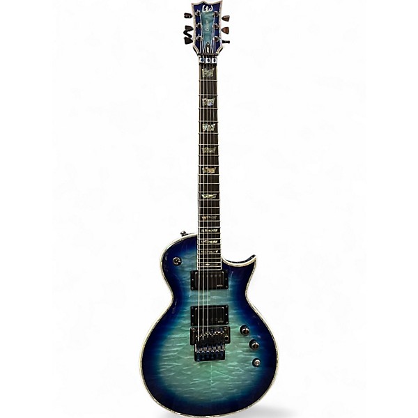 Used ESP LTD EC1000 FR Deluxe QUILTED BLUE BURST Solid Body Electric Guitar,New Products : American Fashion Style Bags On Sale