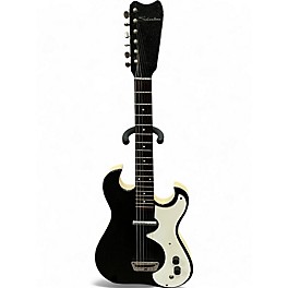 Vintage 1960s Silvertone 1448 W/AMPINCASE Black Solid Body Electric Guitar