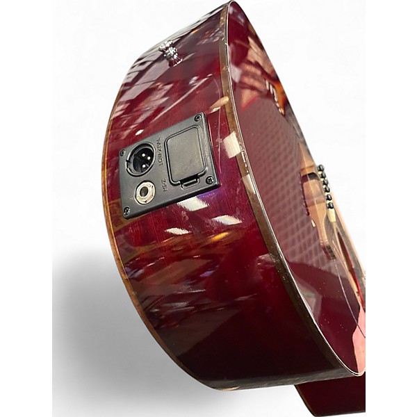 Used Sierra Sa28ce Maroon Acoustic Electric Guitar