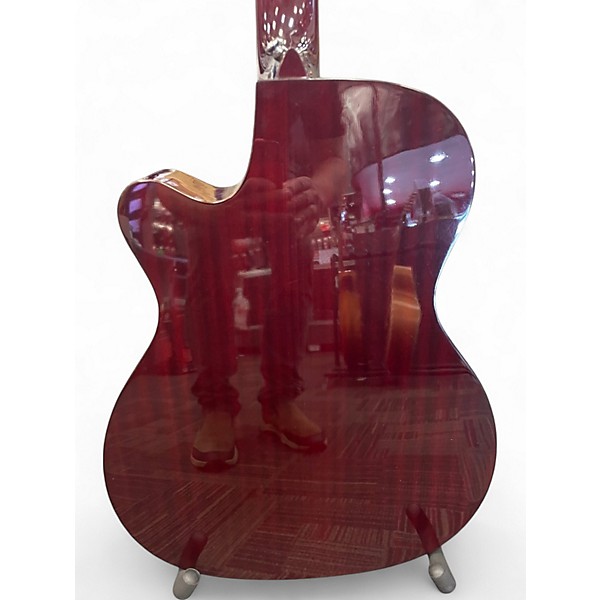 Used Sierra Sa28ce Maroon Acoustic Electric Guitar