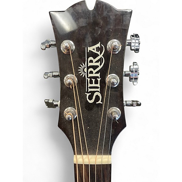 Used Sierra Sa28ce Maroon Acoustic Electric Guitar