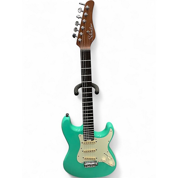 Used Schecter Guitar Research diamond series nick johnston trad  atomic green Solid Body Electric Guitar