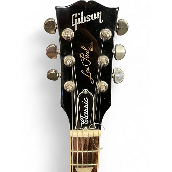 Used Gibson Les Paul Classic Black Solid Body Electric Guitar