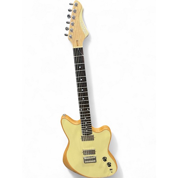 Used Monikers JM Buttercream w Natural Trim Solid Body Electric Guitar