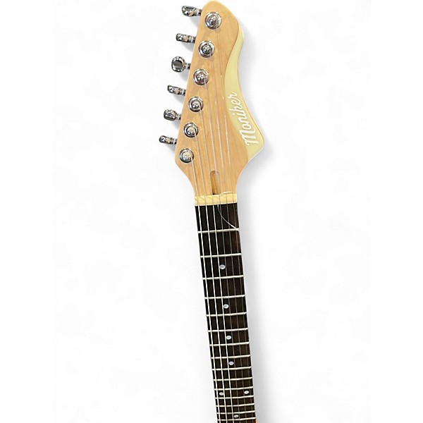 Used Monikers JM Buttercream w Natural Trim Solid Body Electric Guitar
