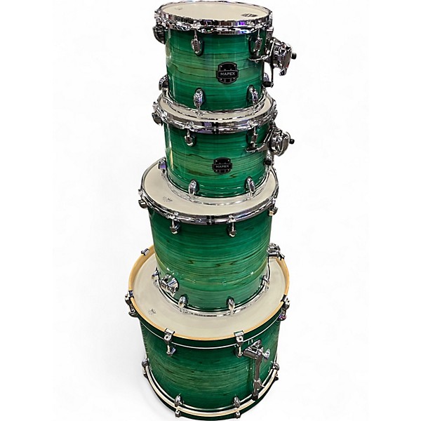 Used Mapex 4 Piece Armory Series Exotic Rock Emerald Burst Drum Kit