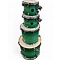 Used Mapex 4 Piece Armory Series Exotic Rock Emerald Burst Drum Kit