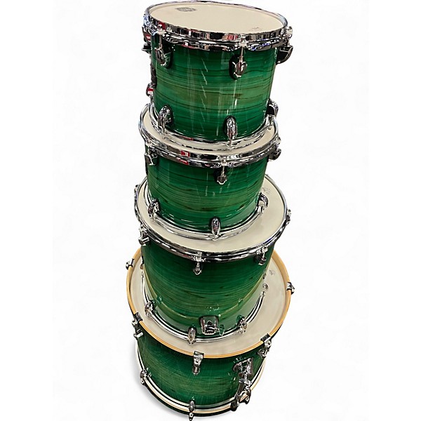 Used Mapex 4 Piece Armory Series Exotic Rock Emerald Burst Drum Kit
